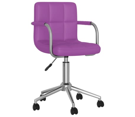 vidaXL Pasukamos valgomojo kėdės, 2vnt., violetinės, dirbtinė oda