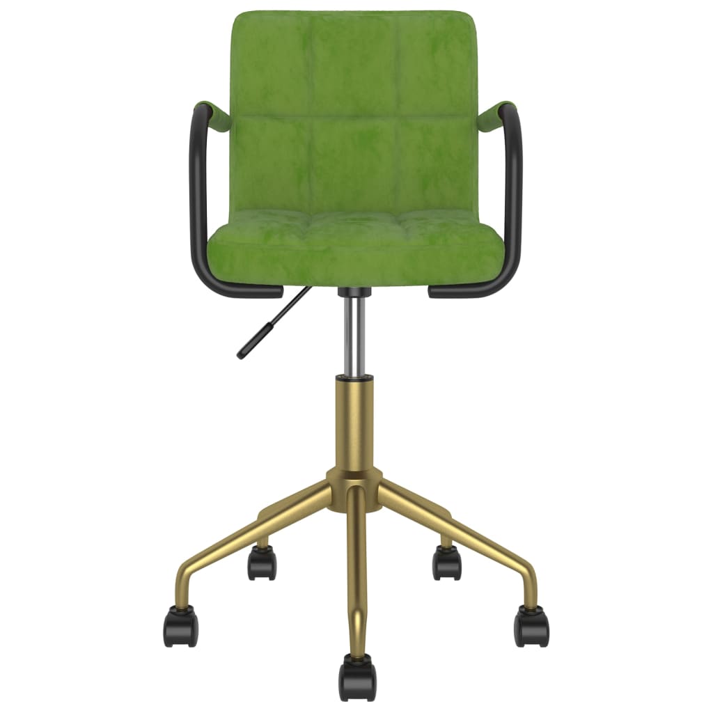 vidaXL Pasukama valgomojo kėdė, šviesiai žalios spalvos, aksomas