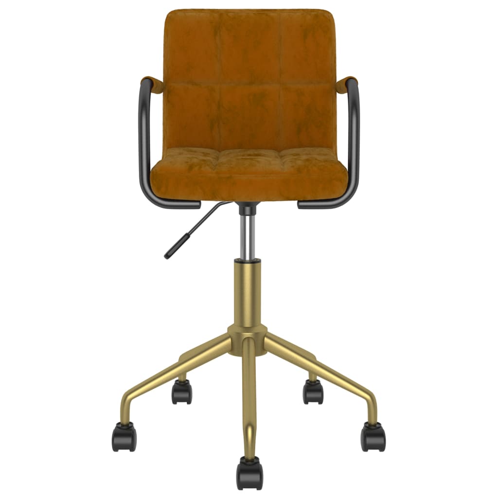 

vidaXL Eetkamerstoelen draaibaar 2 st fluweel bruin