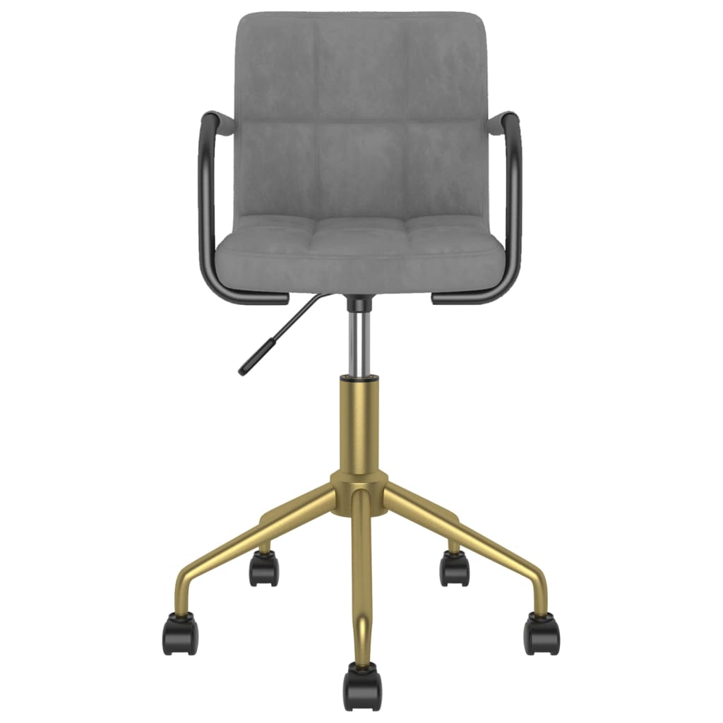 

vidaXL Eetkamerstoelen draaibaar 2 st fluweel lichtgrijs