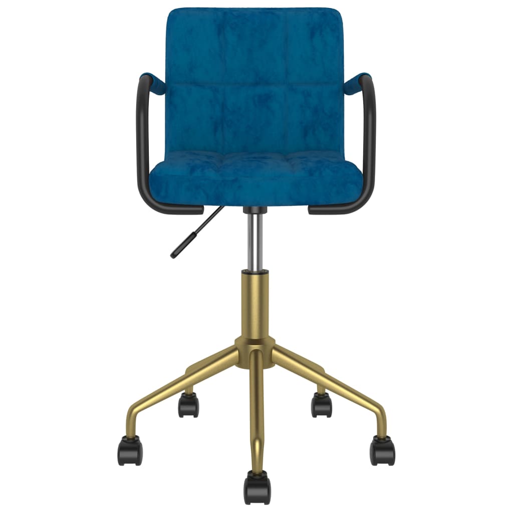 

vidaXL Eetkamerstoelen draaibaar 2 st fluweel blauw