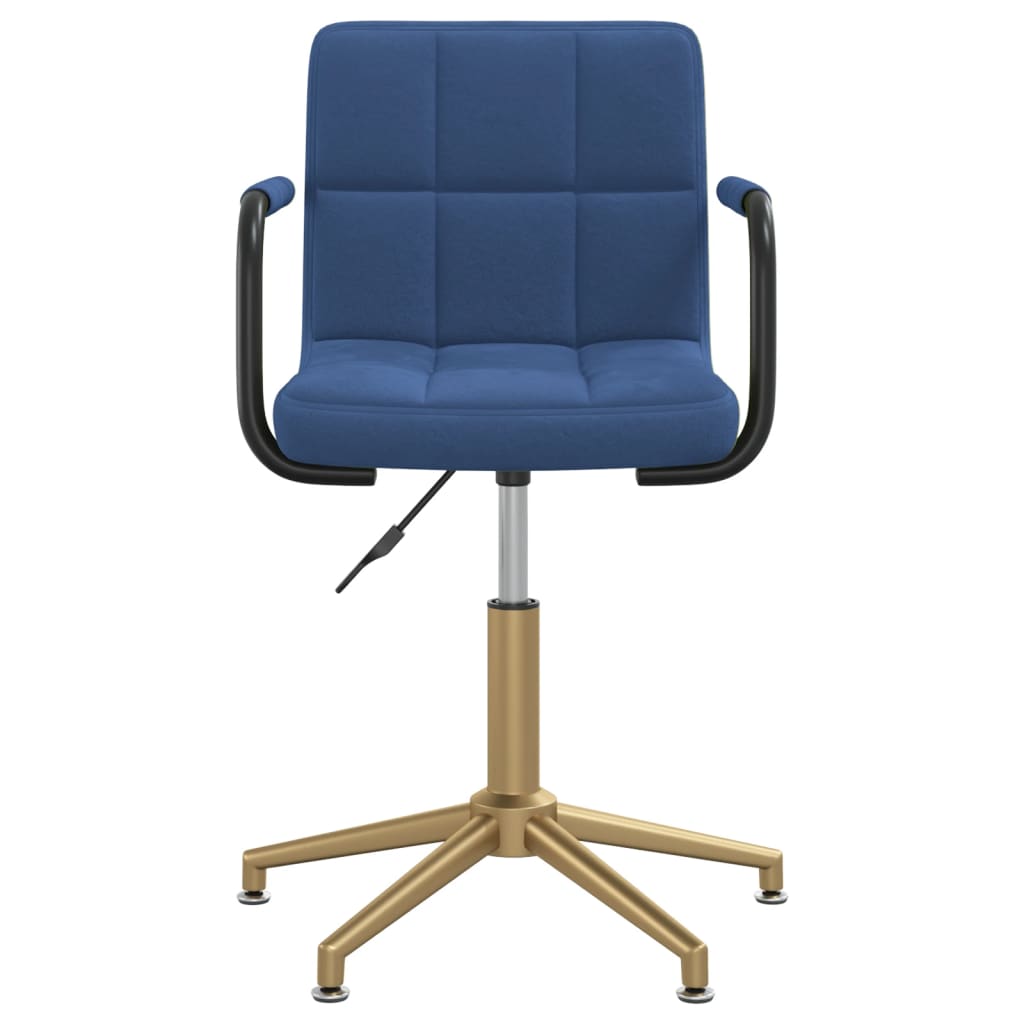 

vidaXL Eetkamerstoel draaibaar fluweel blauw