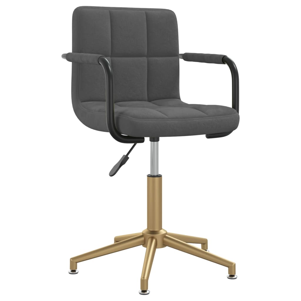 

vidaXL Eetkamerstoelen draaibaar 2 st fluweel donkergrijs