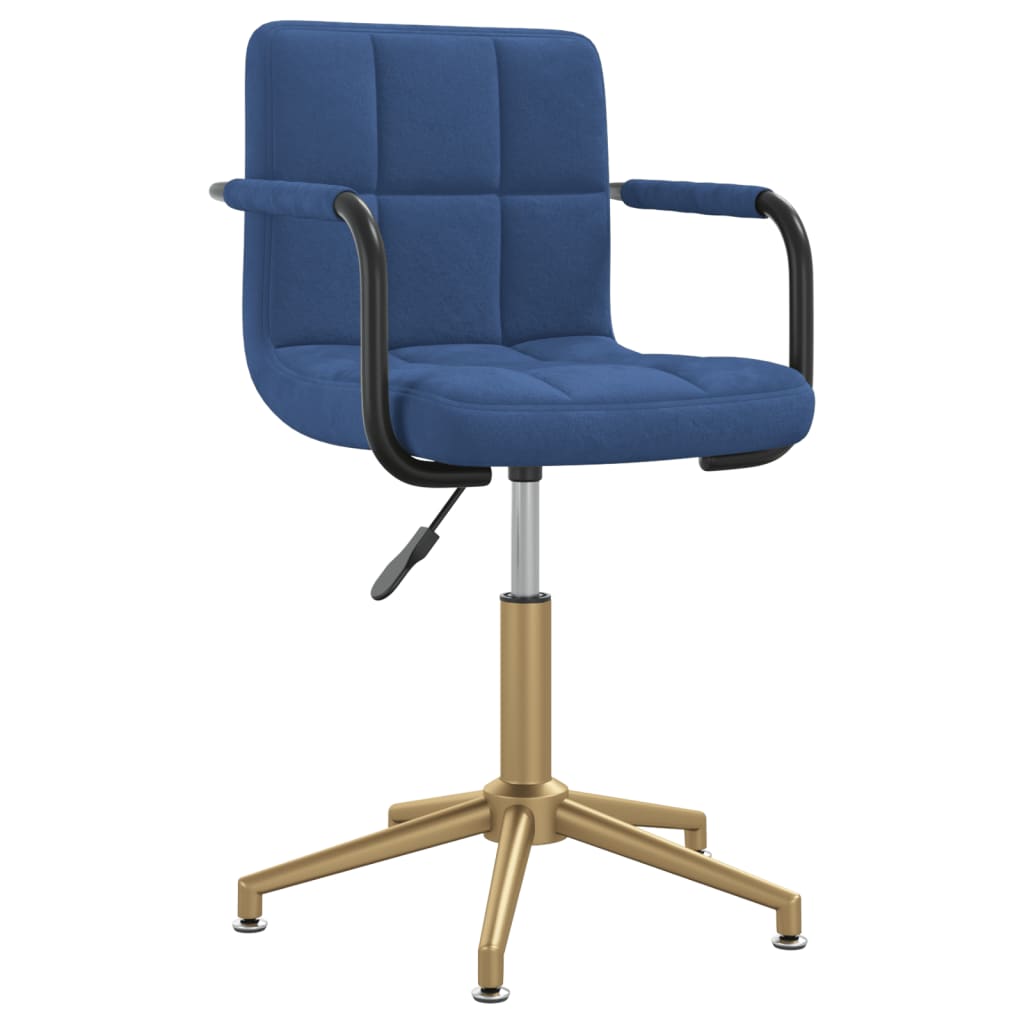 

vidaXL Eetkamerstoelen draaibaar 2 st fluweel blauw