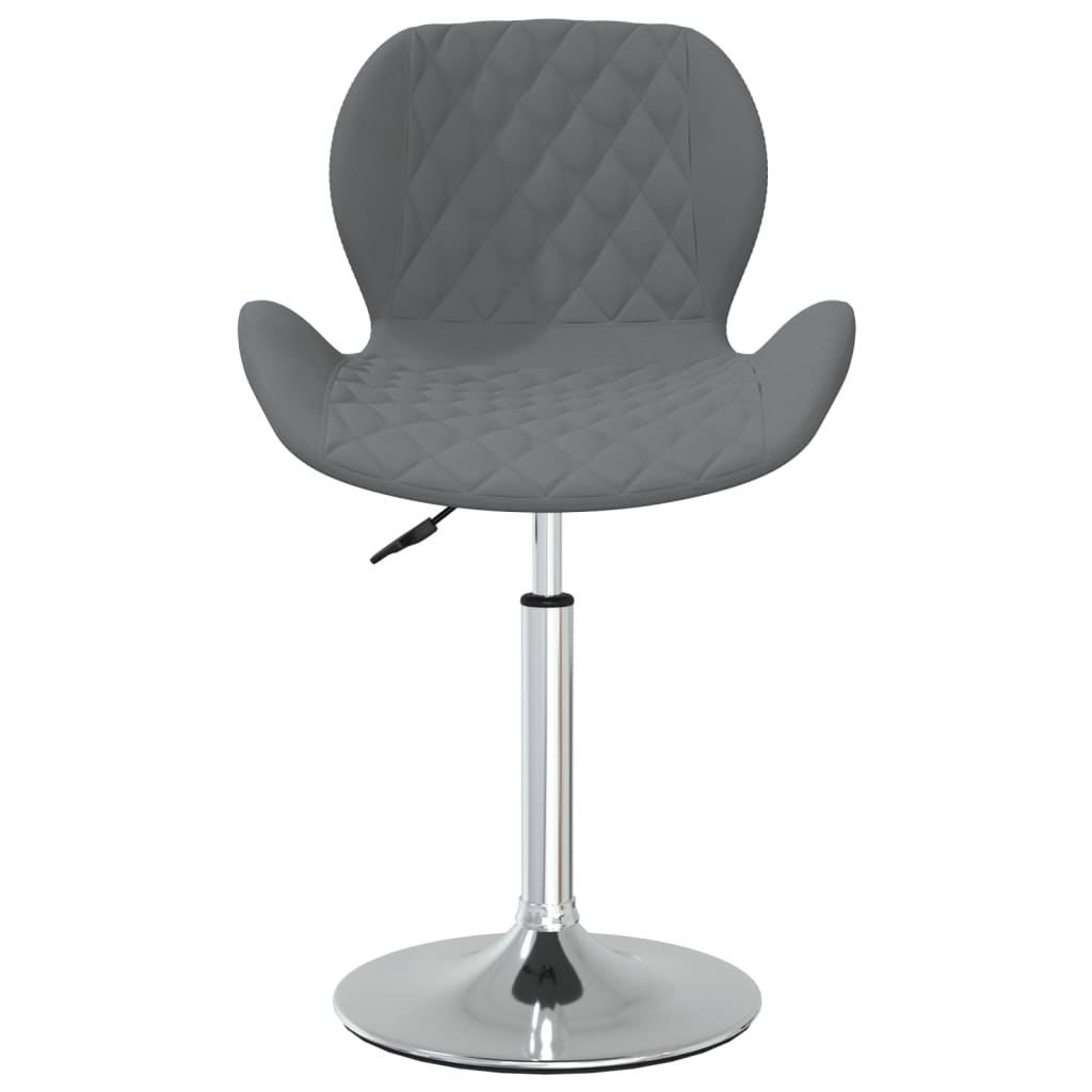 vidaXL Silla de comedor giratoria terciopelo gris oscuro