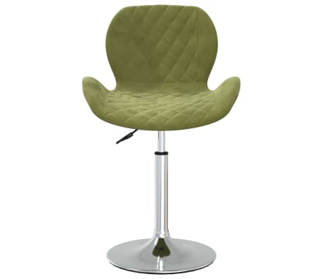 vidaXL Chaise pivotante de salle à manger Vert clair Velours