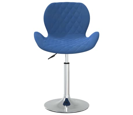 vidaXL Chaise pivotante de salle à manger Bleu Velours