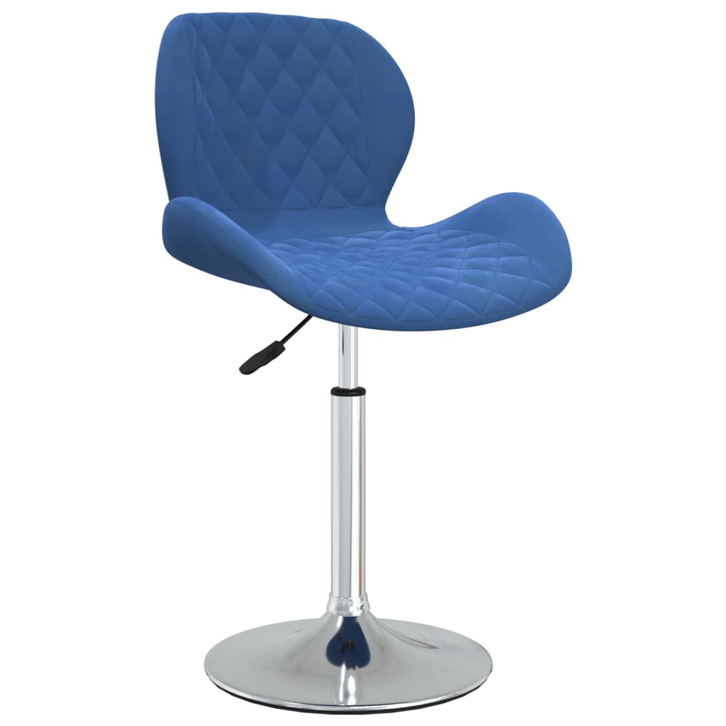 

vidaXL Eetkamerstoelen draaibaar 2 st fluweel blauw