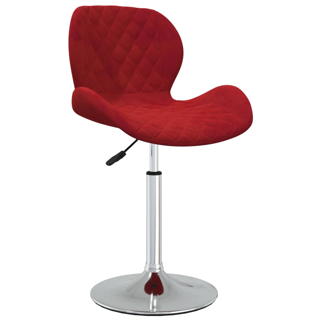 

vidaXL Eetkamerstoelen draaibaar 2 st fluweel wijnrood
