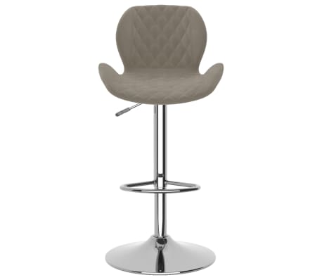 vidaXL Tabouret de bar Gris clair Velours