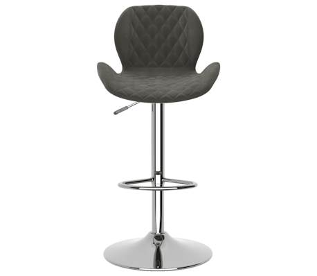 vidaXL Baro taburetė, tamsiai pilkos spalvos, aksomas