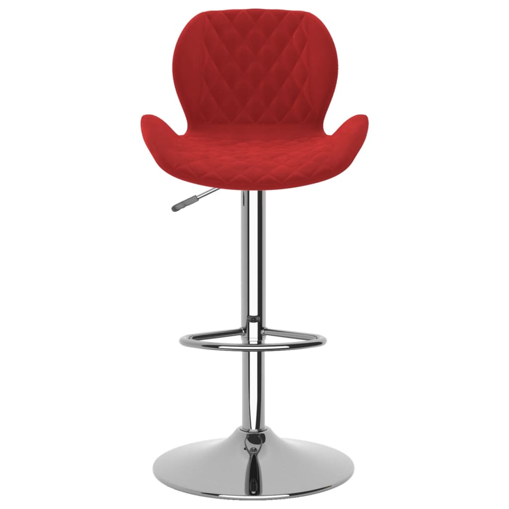 vidaXL Tabouret de bar Rouge bordeaux Velours