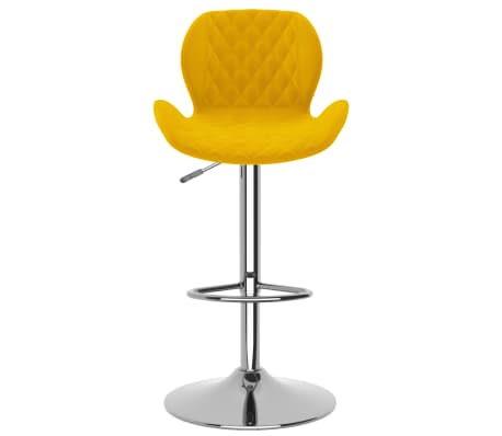 vidaXL Baro taburetė, garstyčių geltonos spalvos, aksomas