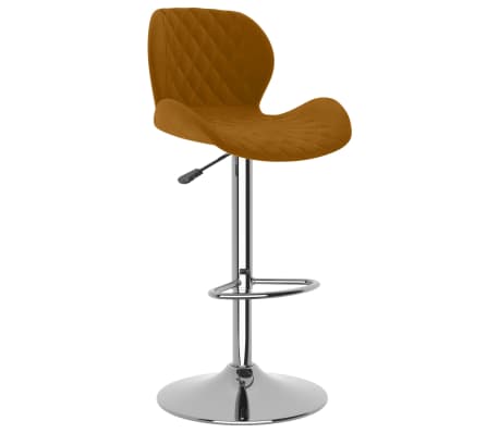 vidaXL Baro taburetės, 2vnt., rudos spalvos, aksomas