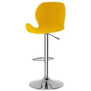 Barski stolčki 2 kosa gorčično rumen žamet - slika 6