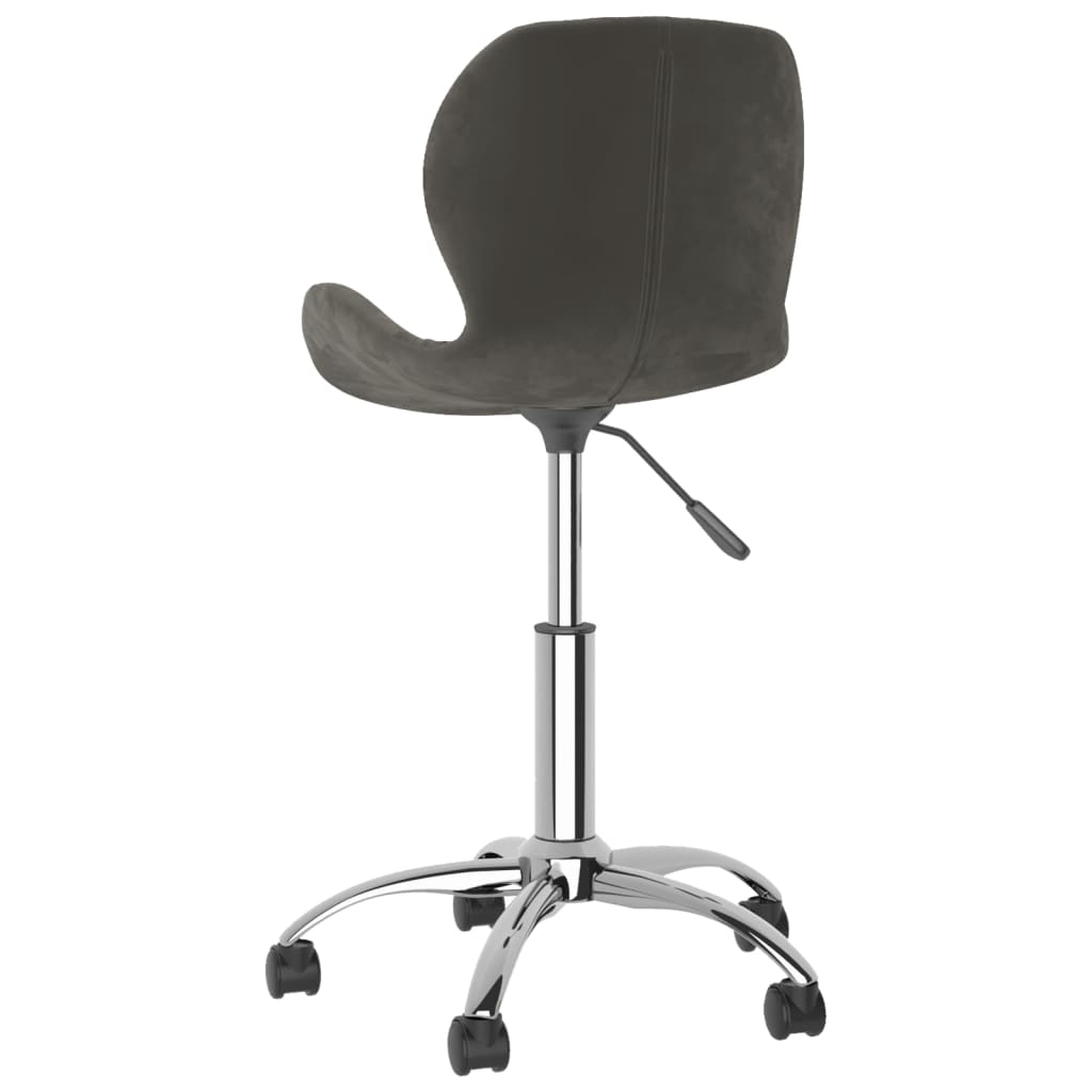 sötétszürke bársony forgó étkezőszék