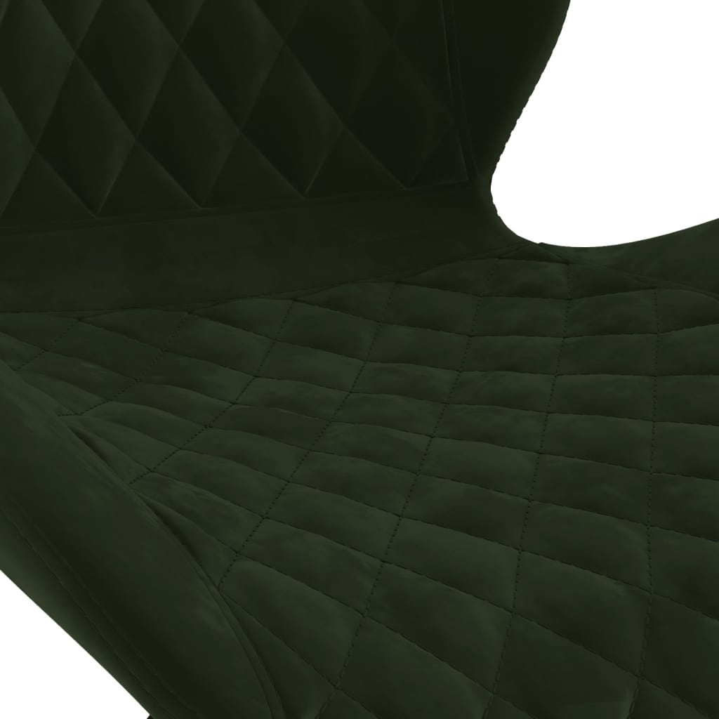 sötétzöld bársony forgó étkezőszék