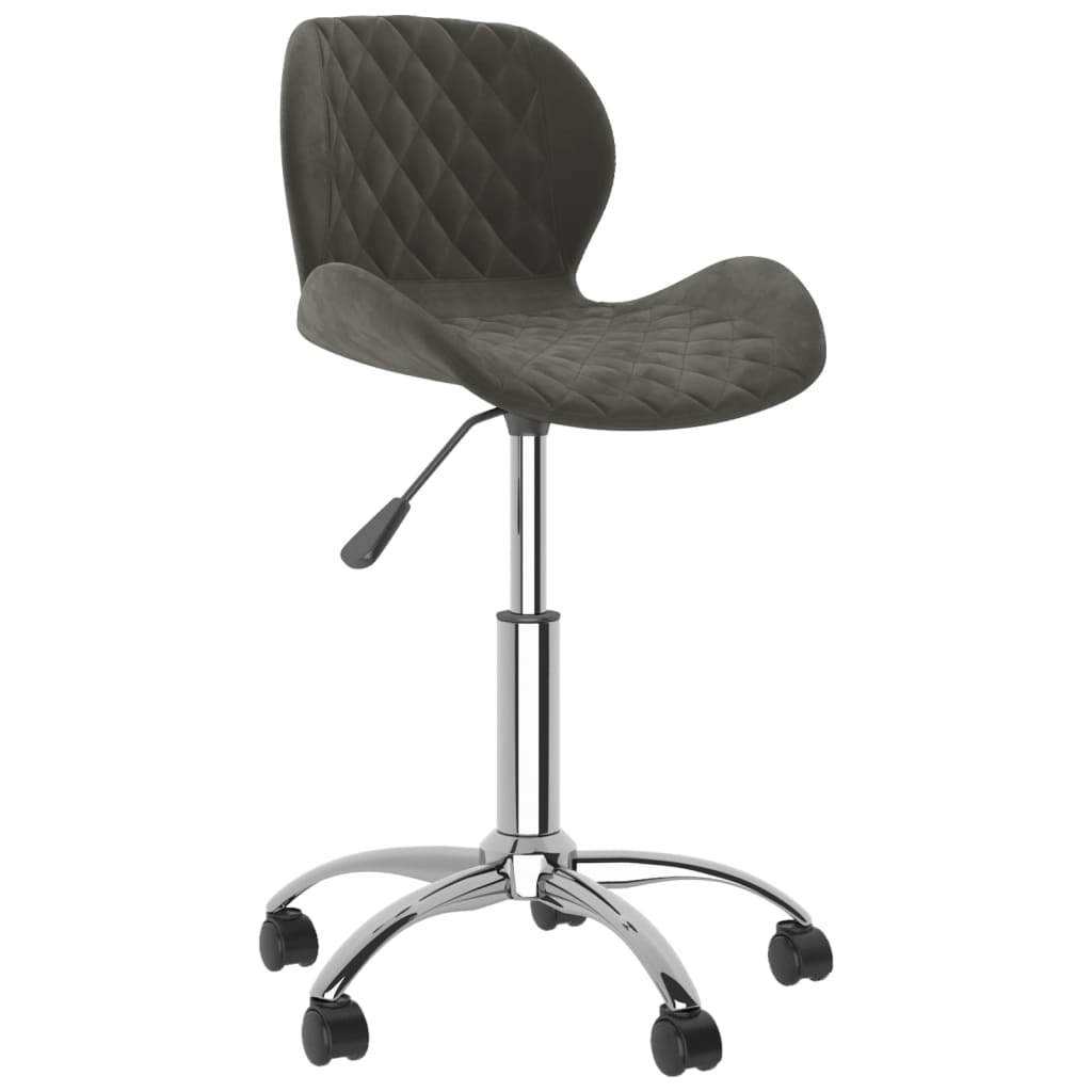 

vidaXL Eetkamerstoelen draaibaar 2 st fluweel donkergrijs