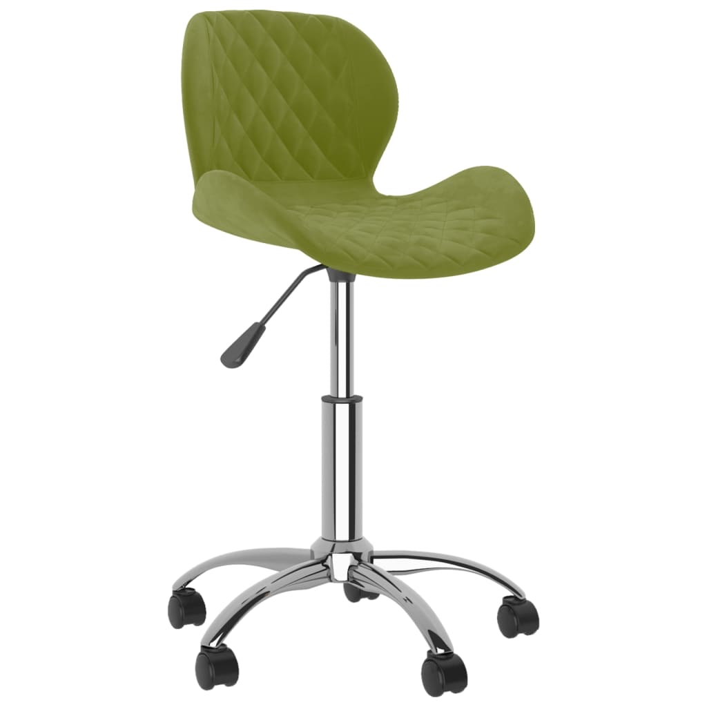 

vidaXL Eetkamerstoelen draaibaar 2 st fluweel lichtgroen