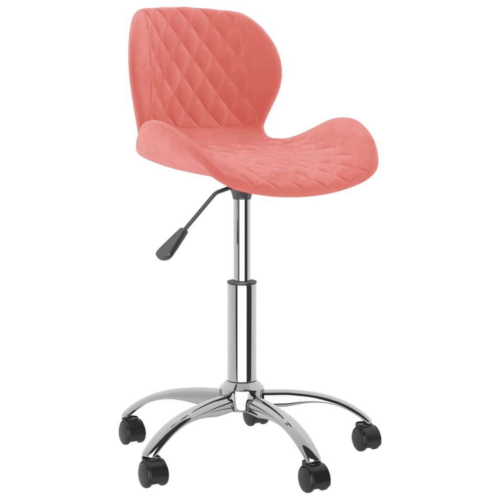 

vidaXL Eetkamerstoelen draaibaar 2 st fluweel roze