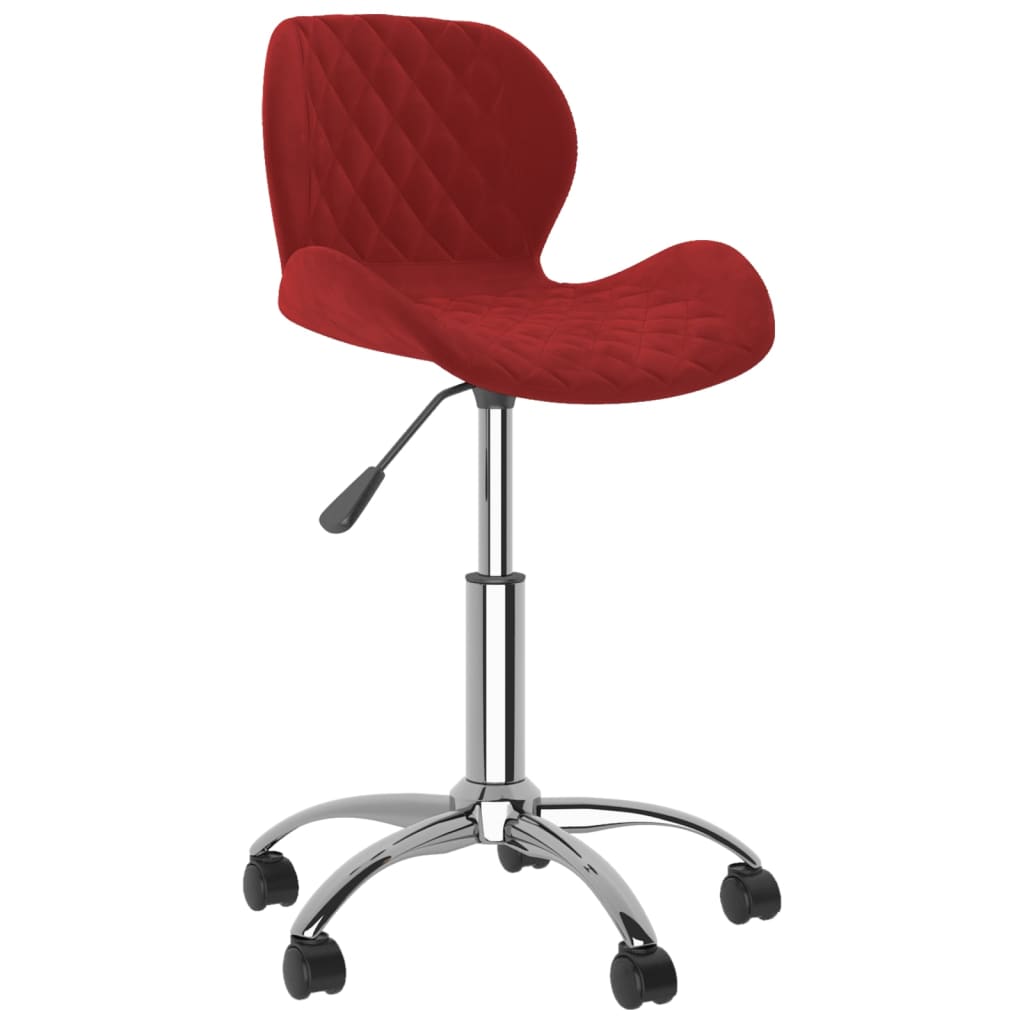

vidaXL Eetkamerstoelen draaibaar 2 st fluweel wijnrood