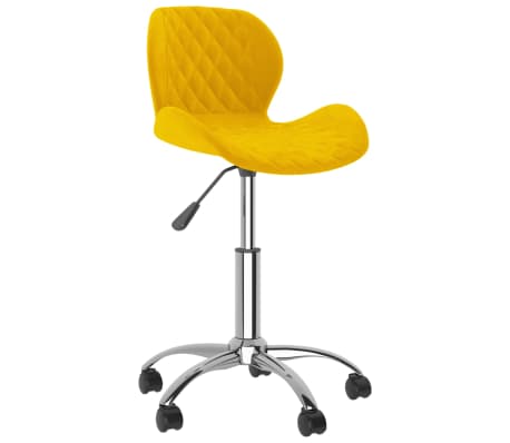 vidaXL Cadeiras de jantar giratórias 2 pcs veludo amarelo mostarda