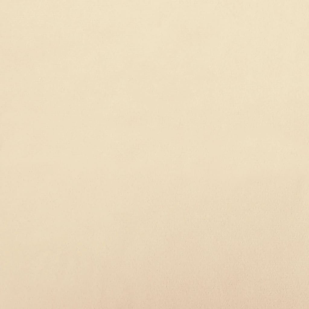 Въртящ се трапезен стол, кремав, кадифе