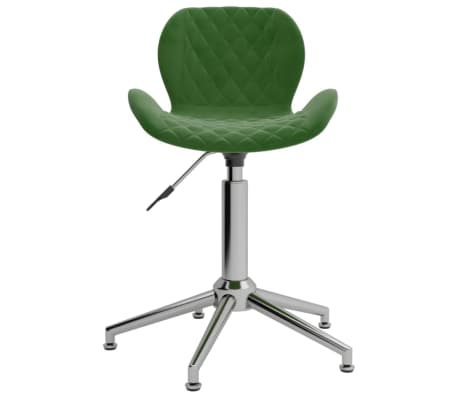 vidaXL Chaise pivotante de salle à manger Vert foncé Velours