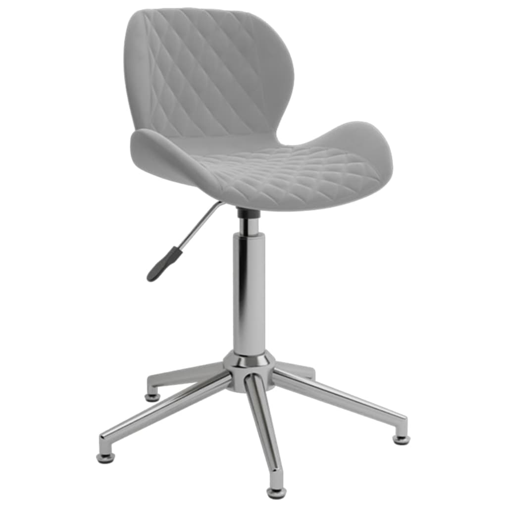 

vidaXL Eetkamerstoelen draaibaar 2 st fluweel lichtgrijs