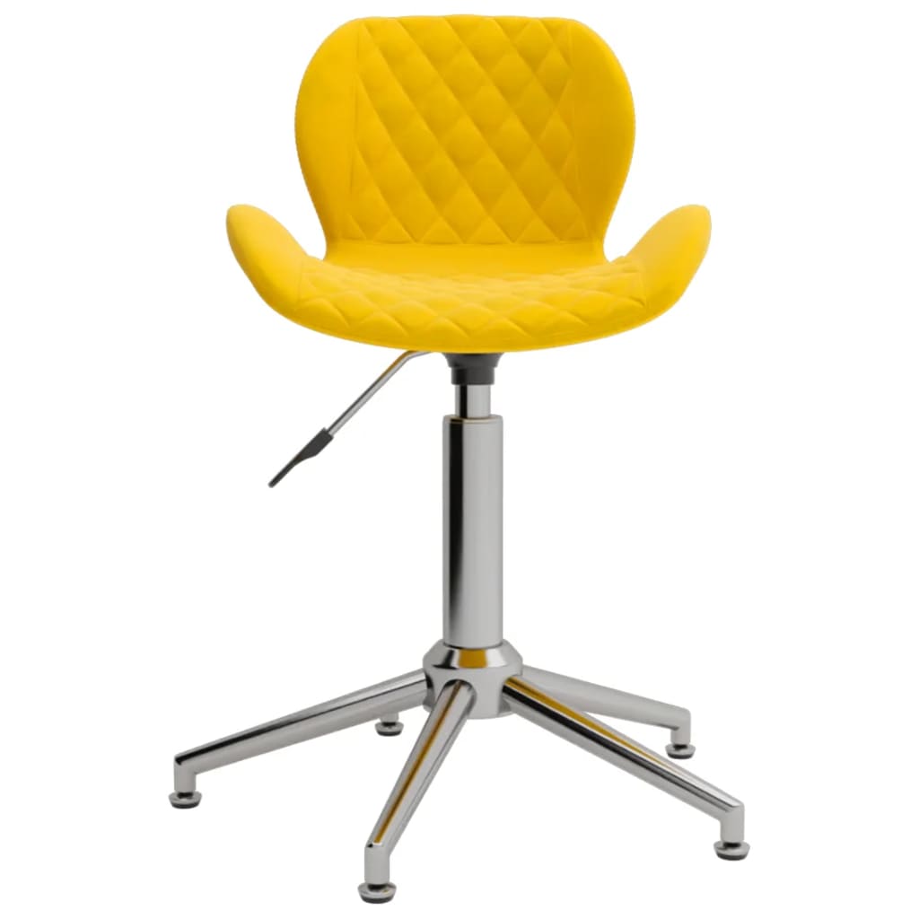 

vidaXL Eetkamerstoelen draaibaar 2 st fluweel mosterdgeel