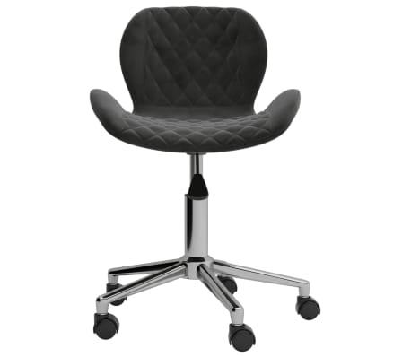 vidaXL Chaise pivotante de salle à manger Gris foncé Velours