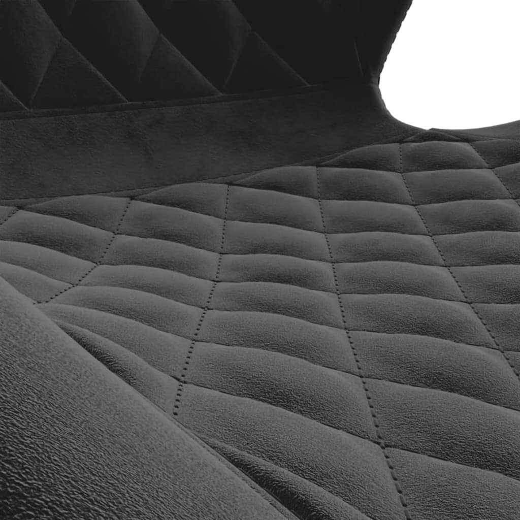 2 db fekete bársony forgó étkezőszék