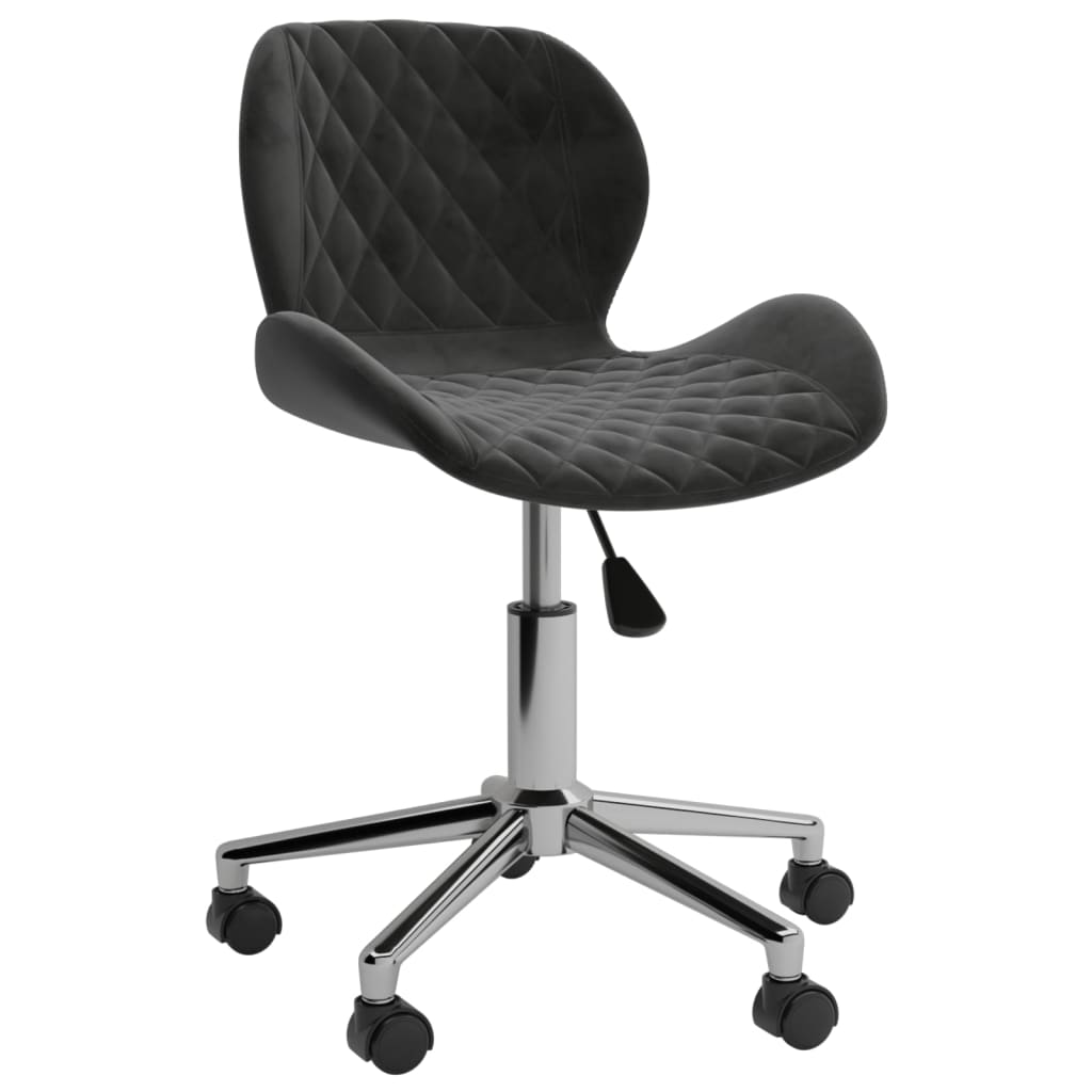 

vidaXL Eetkamerstoelen draaibaar 2 st fluweel donkergrijs