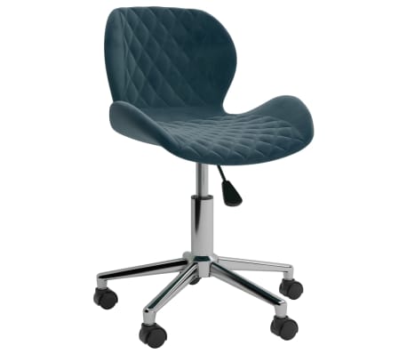 vidaXL Chaises pivotantes à manger lot de 2 Bleu Velours