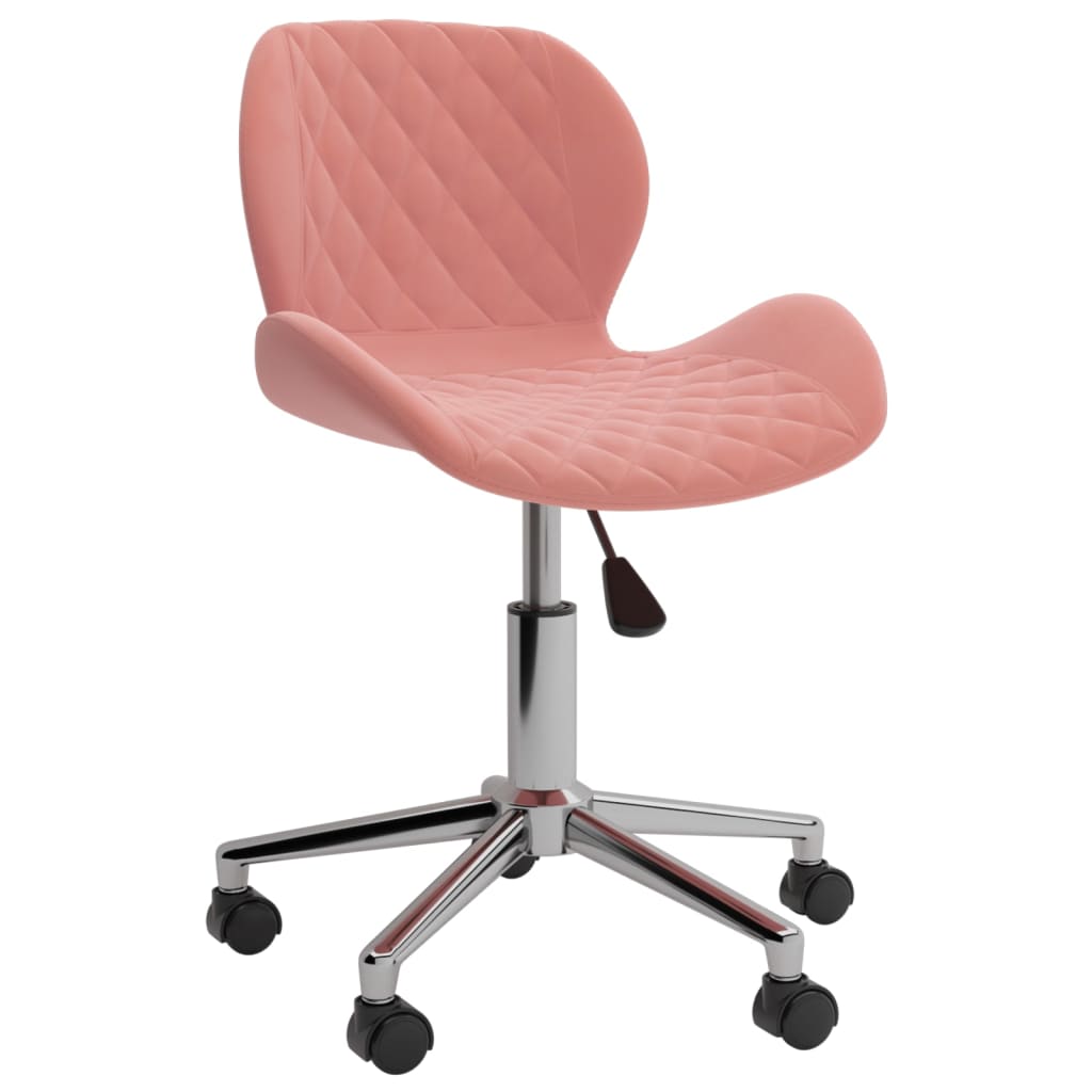 vidaXL Chaises pivotantes à manger lot de 2 Rose Velours