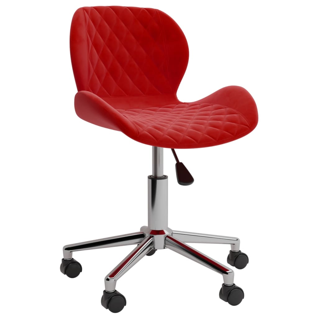 

vidaXL Eetkamerstoelen draaibaar 2 st fluweel wijnrood