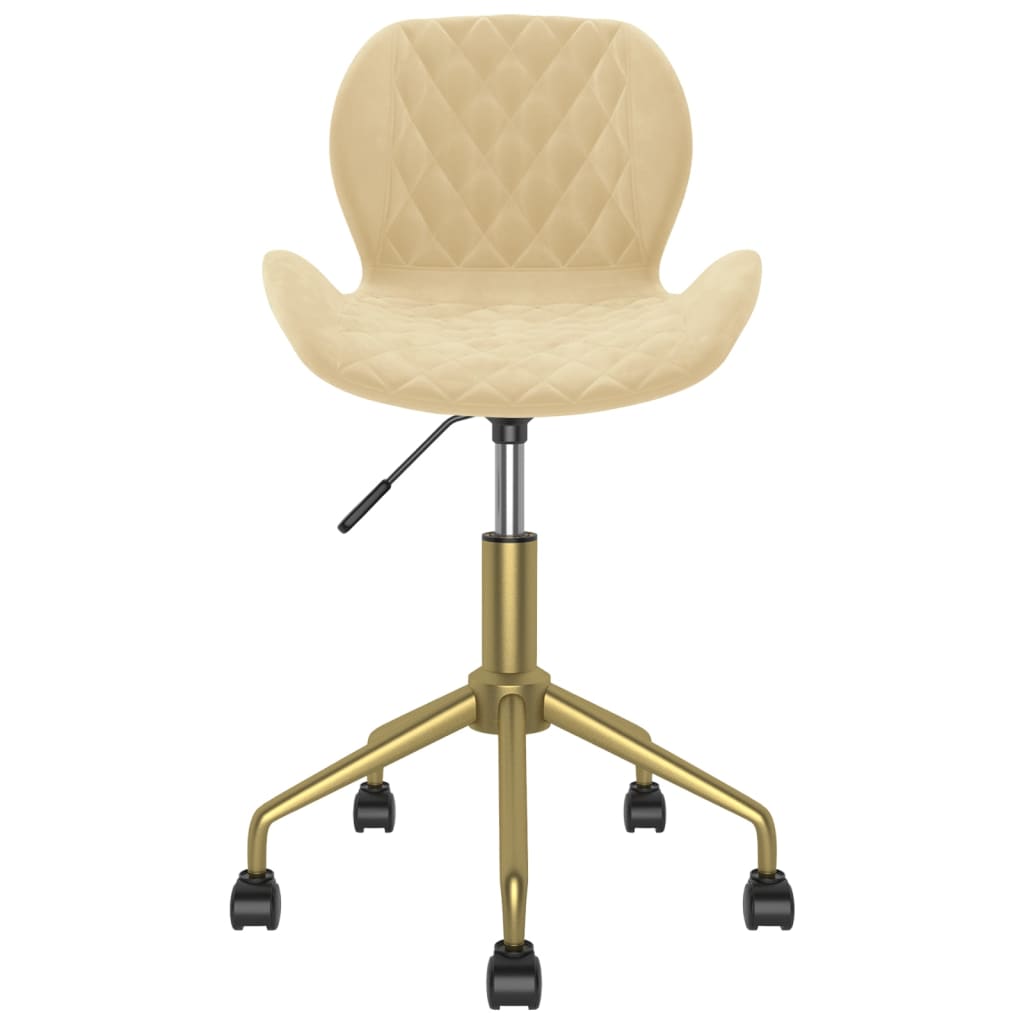 krémszínű bársony forgó étkezőszék