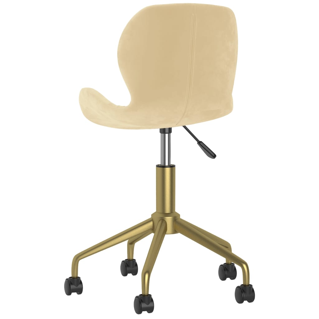 krémszínű bársony forgó étkezőszék