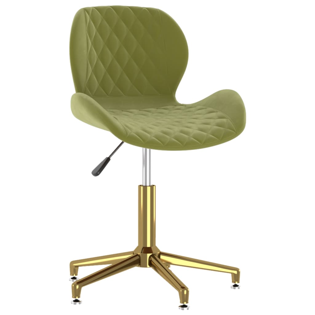 335042 Swivel Dining Chair Light Green Velvet 