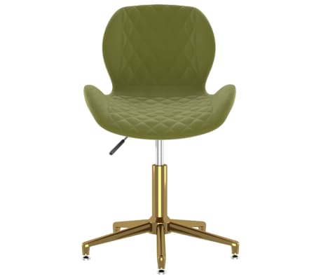 335042 vidaXL Swivel Dining Chair Light Green Velvet