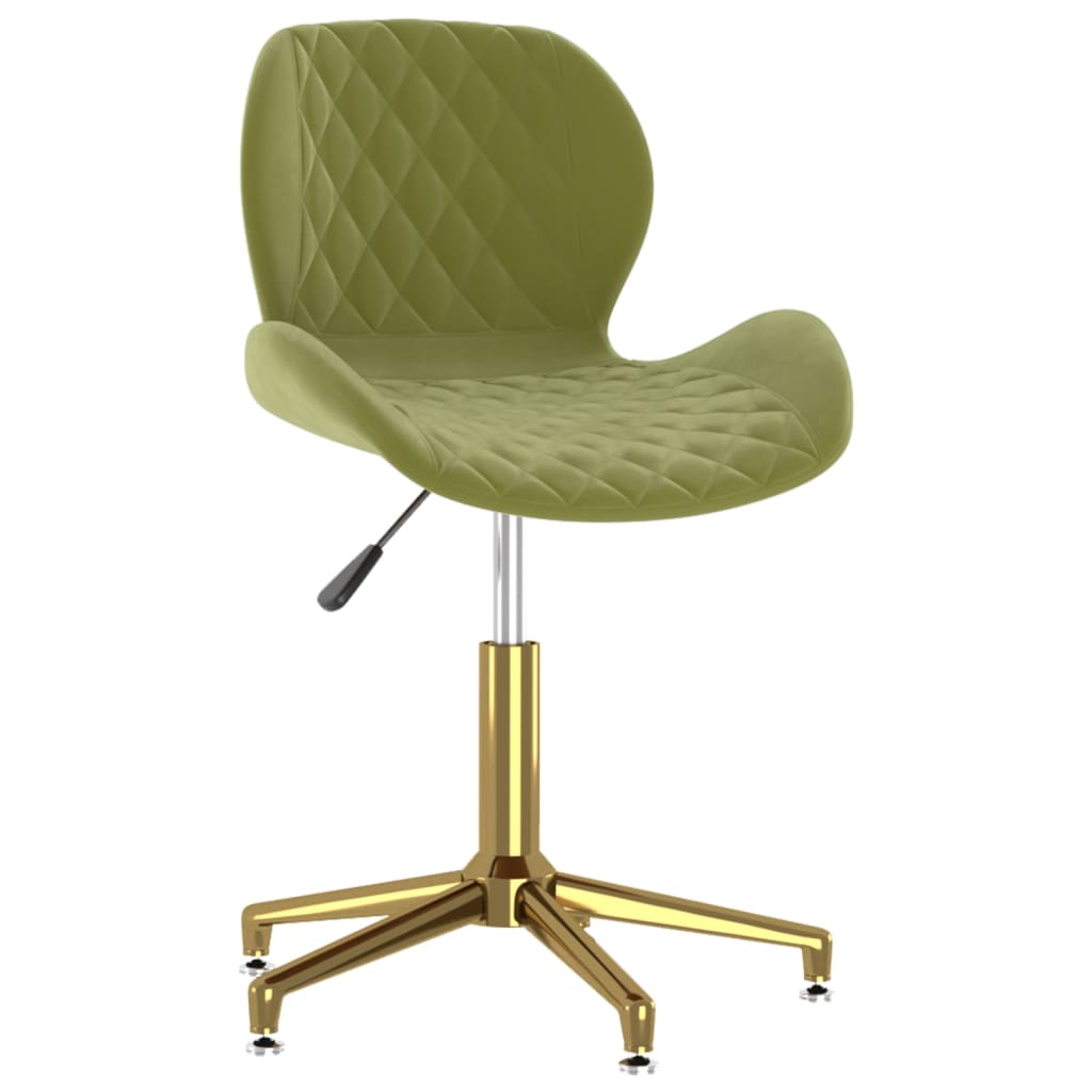 

vidaXL Eetkamerstoelen draaibaar 2 st fluweel lichtgroen