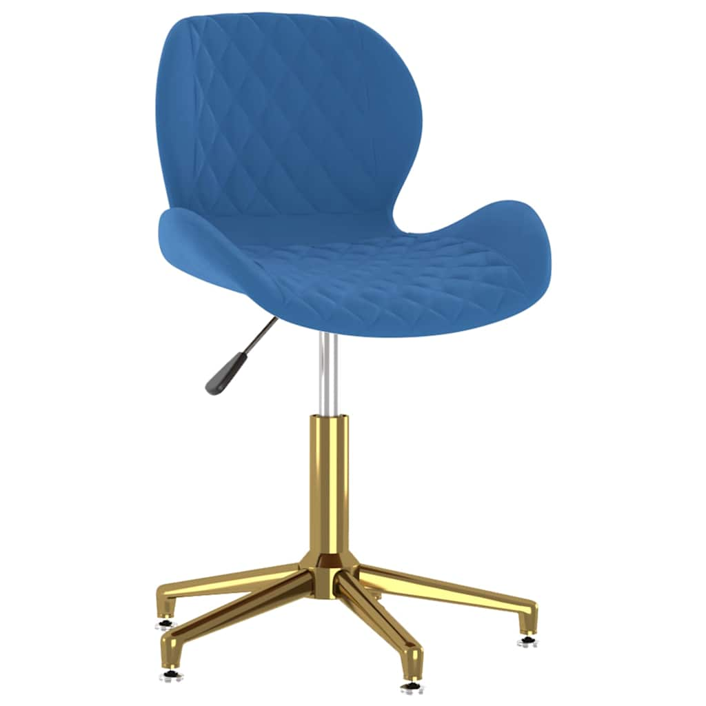 

vidaXL Eetkamerstoelen draaibaar 2 st fluweel blauw