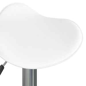 Barski stolček belo kromirano jeklo in umetno usnje - slika 7