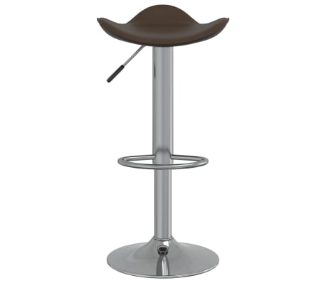 vidaXL Baro taburetė, ruda, chromuotas plienas ir dirbtinė oda