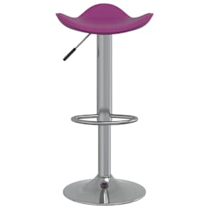 vidaXL Baro taburetė, violetinė, chromuotas plienas ir dirbtinė oda
