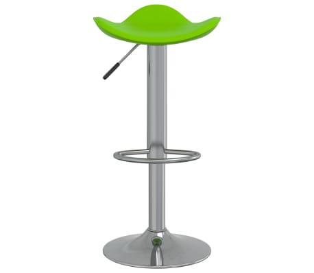 vidaXL Baro taburetė, žalia, chromuotas plienas ir dirbtinė oda