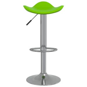 vidaXL Baro taburetė, žalia, chromuotas plienas ir dirbtinė oda