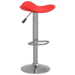 vidaXL Baro taburetės, 2vnt., raudonos, plienas ir dirbtinė oda