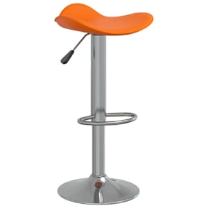 vidaXL Baro taburetės, 2vnt., oranžinės, plienas ir dirbtinė oda