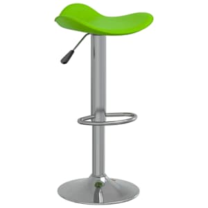 vidaXL Baro taburetės, 2vnt., žalios, plienas ir dirbtinė oda